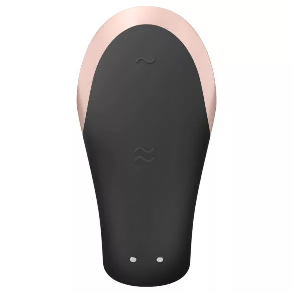 Satisfyer Double Love - вибратор за двойки с приложение и дистанционно управление (черен)