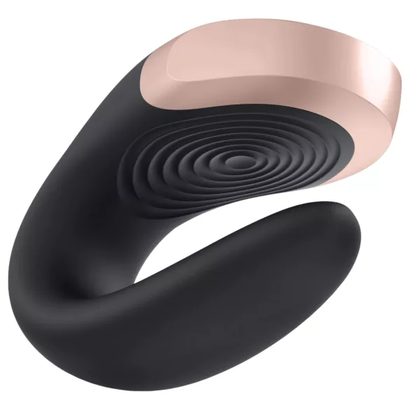 Satisfyer Double Love - вибратор за двойки с приложение и дистанционно управление (черен)