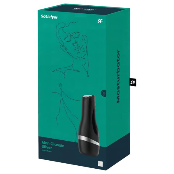Satisfyer Men Classic - мъжки мастурбатор с помпа - сребрист