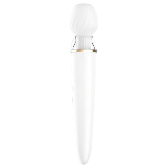 Satisfyer Double Wand-er - интелигентен масажиращ вибратор (бял)