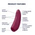 Satisfyer Curvy 1+ - Умният въздушен клиторстимулатор (червен)