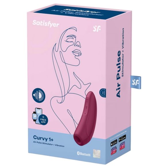 Satisfyer Curvy 1+ - вибратор за клитор с въздушни вълни - червен