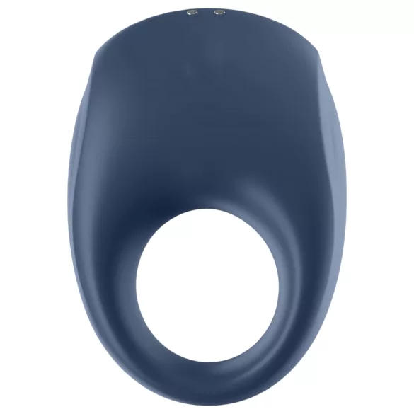 Satisfyer Strong One - Вибриращ пръстен за пенис с управление чрез приложение, за мъже (син)