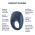 Satisfyer Strong One - интелигентен вибриращ пръстен за пенис (син)