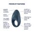 Satisfyer Mighty One - интелигентен вибриращ пенис пръстен (син)