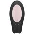 Satisfyer Double Joy - умен водоустойчив двоен вибратор за двойки (черен)