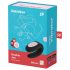 Satisfyer Double Joy - умен водоустойчив двоен вибратор за двойки (черен)
