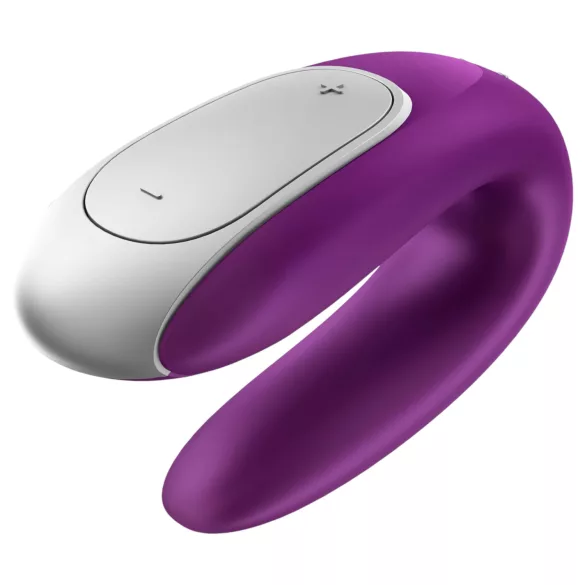 Satisfyer Double Fun - вибратор за двойки с управление чрез приложение (лилав)