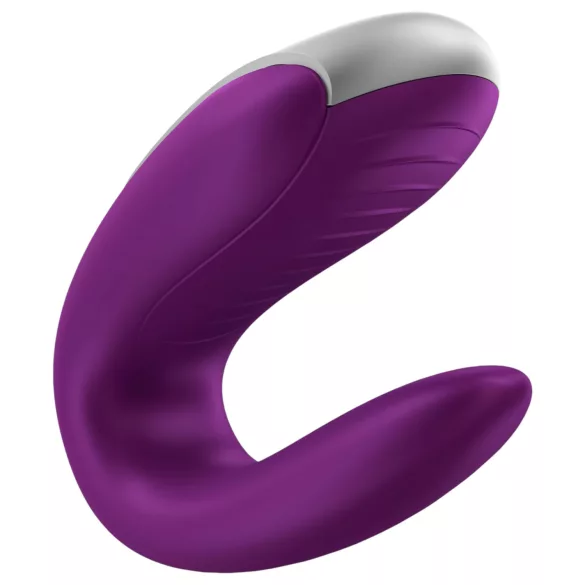Satisfyer Double Fun - вибратор за двойки с управление чрез приложение (лилав)