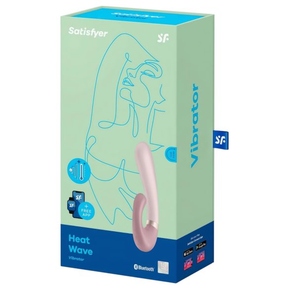 Satisfyer Heat Wave - вибратор с подгряване и дръжка - бежов