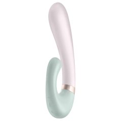   Satisfyer Heat Wave - вибратор с дръжка и отопление - смарт, мента