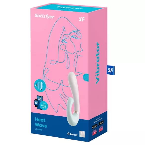 Satisfyer Heat Wave - вибратор с подгряване, управляван чрез приложение (мента)