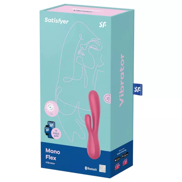 Satisfyer Mono Flex - вибратор за двойна стимулация - водоустойчив - червен