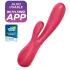 Satisfyer Mono Flex - вибратор за двойна стимулация - водоустойчив - червен