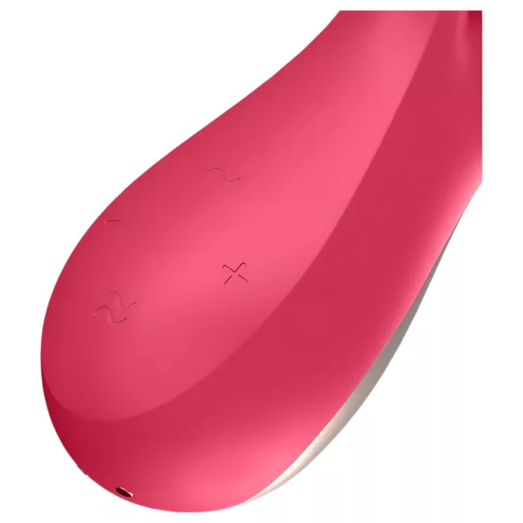 Satisfyer Mono Flex - вибратор за двойна стимулация - водоустойчив - червен
