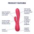 Satisfyer Mono Flex - интелигентен водоустойчив вибратор (червен)