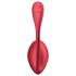 Satisfyer Shiny Petal - вибриращо яйце с дистанционно управление (червено)