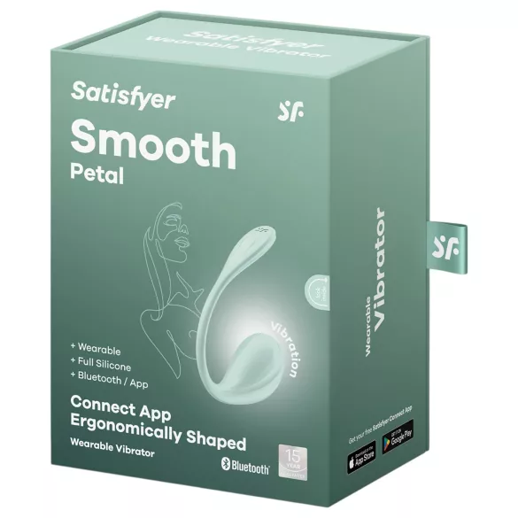 Satisfyer Smooth Petal - вибратор яйце с управление чрез приложение (зелен)