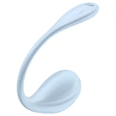   Satisfyer Smooth Petal - вибриращо яйце с управление чрез приложение (синьо)