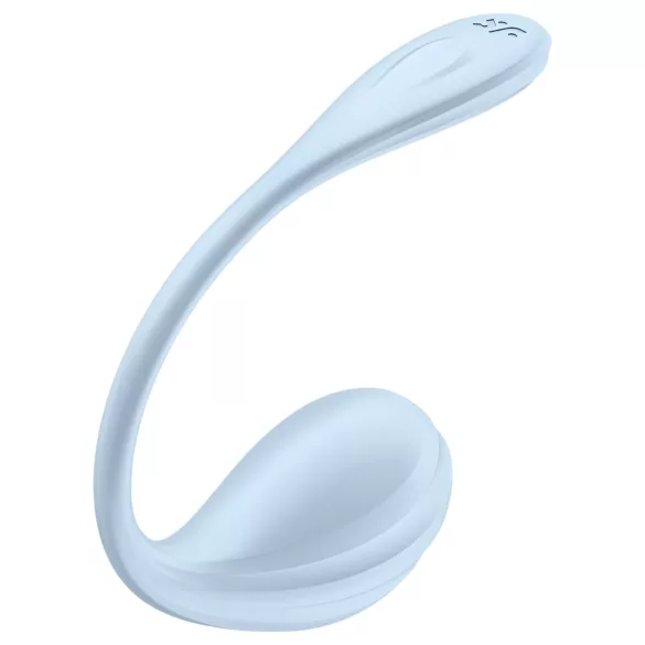 Satisfyer Smooth Petal - носимо вибриращо яйце с управление чрез приложение (синьо)