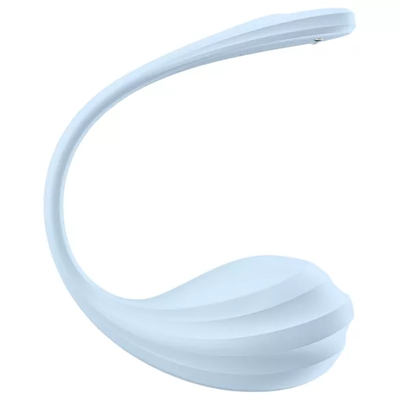 Satisfyer Smooth Petal - носимо вибриращо яйце с управление чрез приложение (синьо)