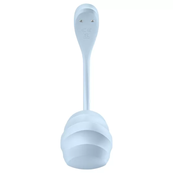 Satisfyer Smooth Petal - носимо вибриращо яйце с управление чрез приложение (синьо)