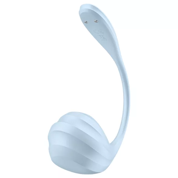 Satisfyer Smooth Petal - носимо вибриращо яйце с управление чрез приложение (синьо)