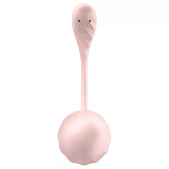 Satisfyer Ribbed Petal - носимо вибриращо яйце с радио управление (розово)