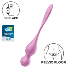   Satisfyer Love Birds 1 - вибриращи гейша топчета с управление чрез приложение (розови)