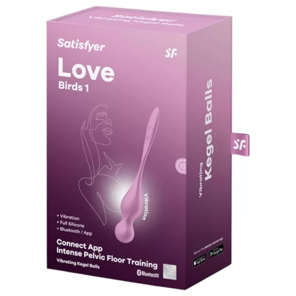 Satisfyer Love Birds 1 - вибриращи гейша топчета с управление чрез приложение (розови)