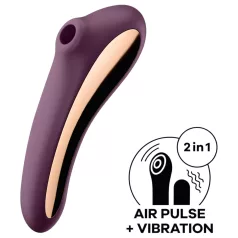   Satisfyer Dual Kiss - вибратор 2 в 1 за вагина и клитор - лилав