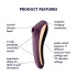 Satisfyer Dual Kiss - вибратор 2 в 1 за вагина и клитор - лилав