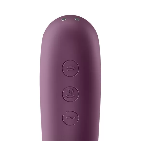 Satisfyer Dual Kiss - вибратор 2 в 1 за вагина и клитор - лилав