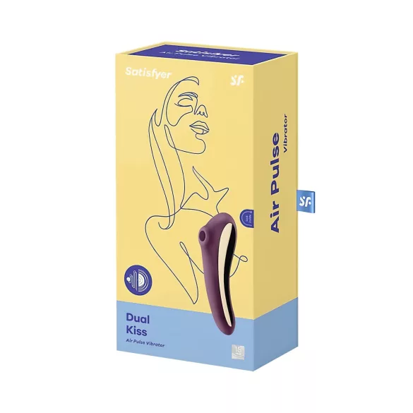 Satisfyer Dual Kiss - вибратор 2 в 1 за вагина и клитор - лилав