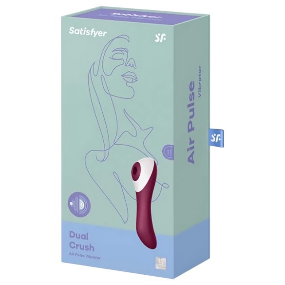 Satisfyer Dual Crush - вибратор за вагина и клитор - акумулаторен - червен