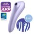 Satisfyer Dual Pleasure - интелигентен 2в1 вибратор с въздушни вълни (лилав)