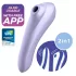 Satisfyer Dual Pleasure - вибратор с въздушни вълни и клитор стимулатор - лилав