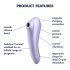 Satisfyer Dual Pleasure - интелигентен 2в1 вибратор с въздушни вълни (лилав)