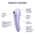 Satisfyer Dual Pleasure - вибратор с въздушни вълни и клитор стимулатор - лилав
