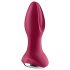 Satisfyer Rotator Plug 2 - анален вибратор с перли - акумулаторен - червен