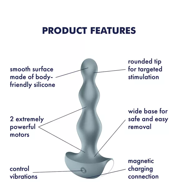 Satisfyer Lolli-Plug 2 - анален вибратор с вибрации, акумулаторен, водоустойчив