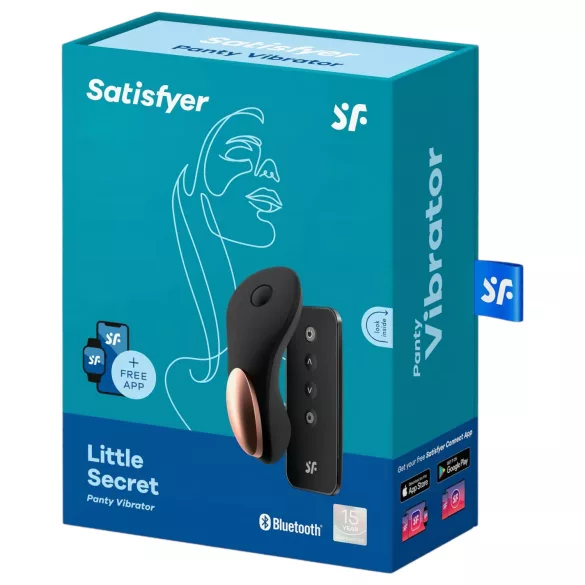 Satisfyer Little Secret - вибратор за клитор - водоустойчив, смарт - черен