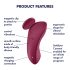 Satisfyer - вибриращо бикини с дистанционно - водоустойчив - червен