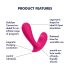 Satisfyer Top Secret - умен двоен вибратор (розов)