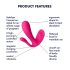 Satisfyer Top Secret Plus - умен 3-върхов вибратор (розов)