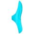 Satisfyer Teaser - водоустойчив пръстов вибратор, турско синьо