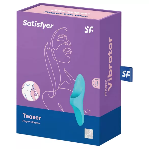 Satisfyer Teaser - вибратор за пръсти с акумулатор - водоустойчив - тюркоаз