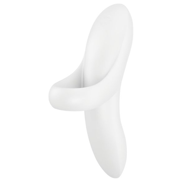 Satisfyer Смел Любовник - акумулаторен, водоустойчив пръстов вибратор (бял)