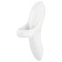 Satisfyer Смел Любовник - акумулаторен, водоустойчив пръстов вибратор (бял)