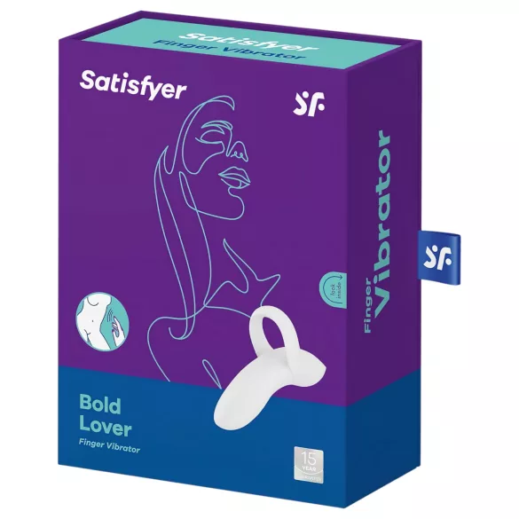 Satisfyer Bold Lover - вибратор за пръст - акумулаторен, водоустойчив, бял